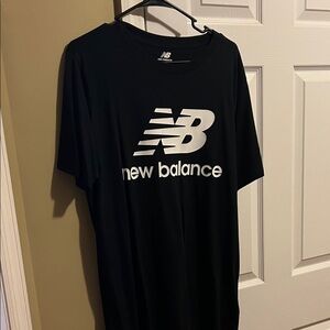 New Balance Black Tee with White Logo